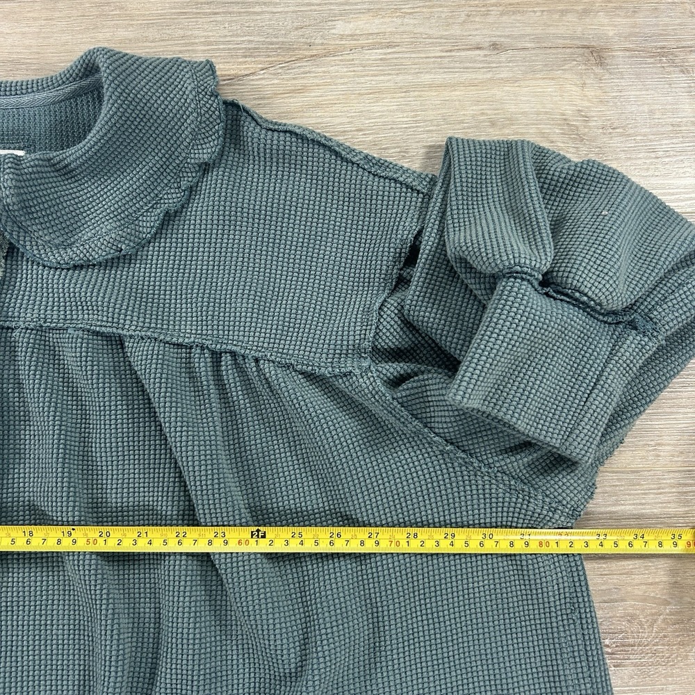 We The Free Teal Long Sleeve Waffle-Knit Top - Picture 12 of 14